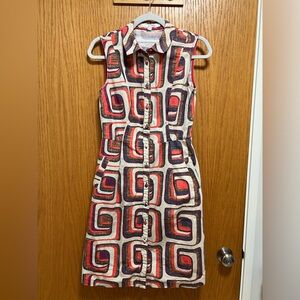 Boden Geometric Patterned Sleeveless Dress